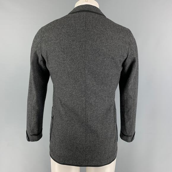 CAMOSHITA by UNITED ARROWS Size 34 Grey Heather Shawl Collar Sport Coat - Picture 3 of 6